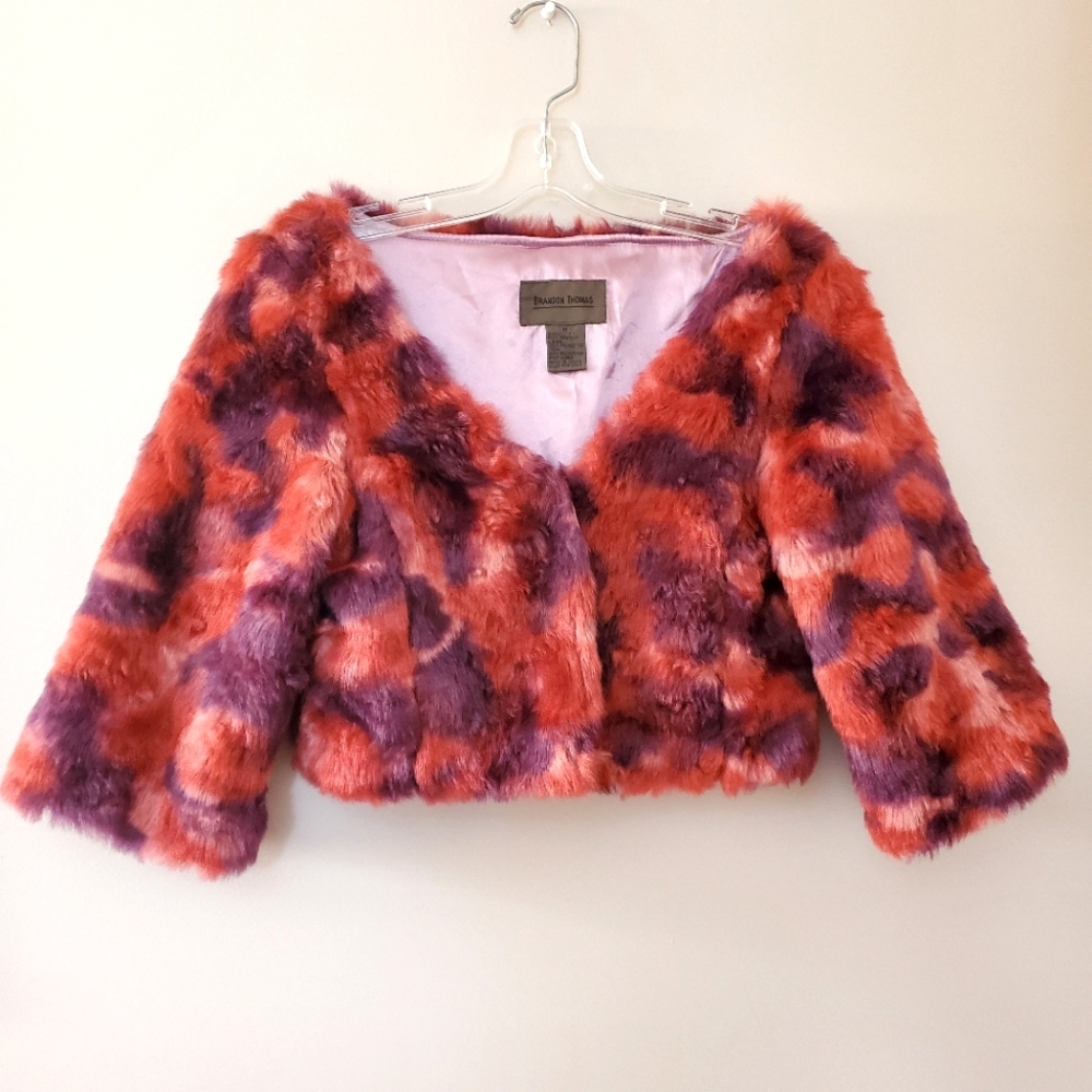 Vintage Brandon Thomas - Cropped faux fur jacket